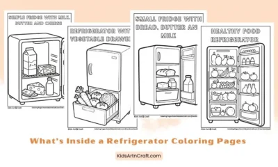 What’s Inside a Refrigerator Coloring Pages for Kids