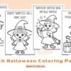 Witch Coloring Pages for Halloween