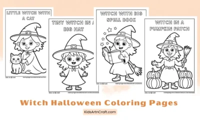 Witch Coloring Pages for Halloween