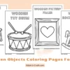 Wooden Objects Coloring Pages for Kids