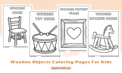 Wooden Objects Coloring Pages for Kids