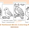 World National Birds Coloring Pages for Kids