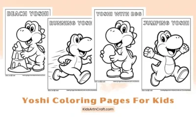 Printable Yoshi Coloring Pages for Kids