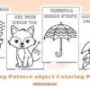 Zigzag Pattern object Coloring Pages for Kids