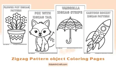Zigzag Pattern object Coloring Pages for Kids