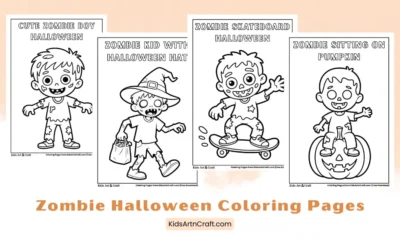 Zombie Coloring Pages for Halloween