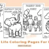 Zoo Life Coloring Pages for Kids