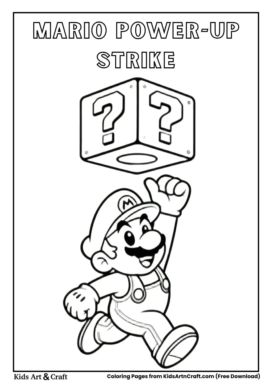 Mario jumping to hit a question mark block