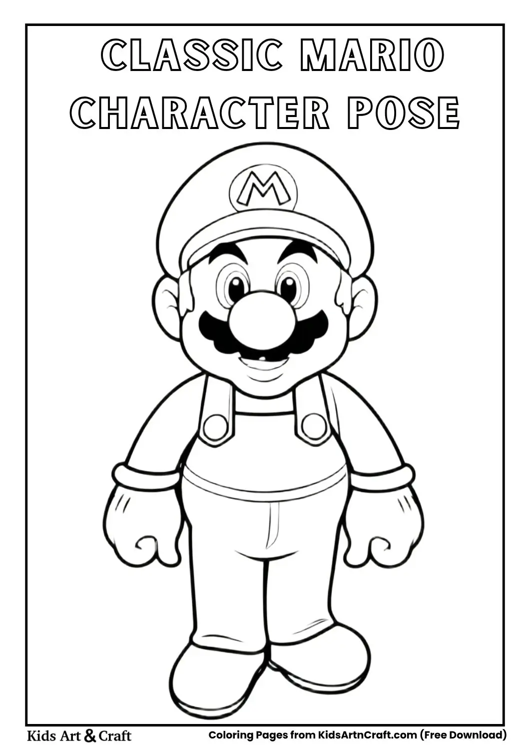 Mario standing facing forward with a friendly expression