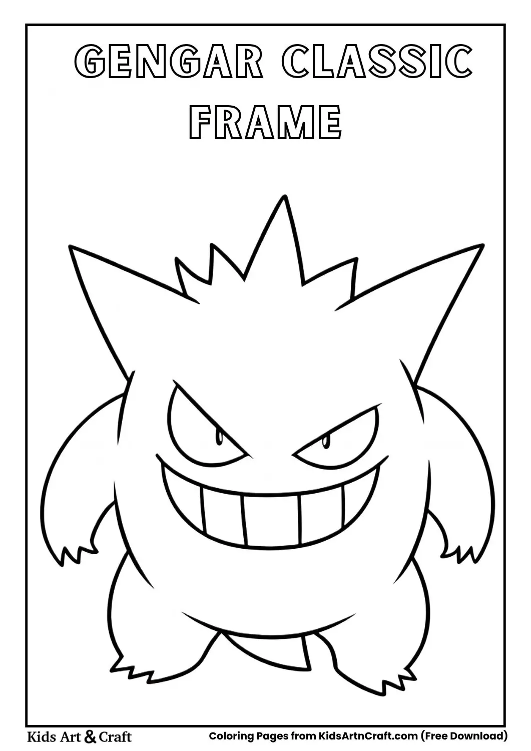 Gengar with textured border and Poké Ball icon