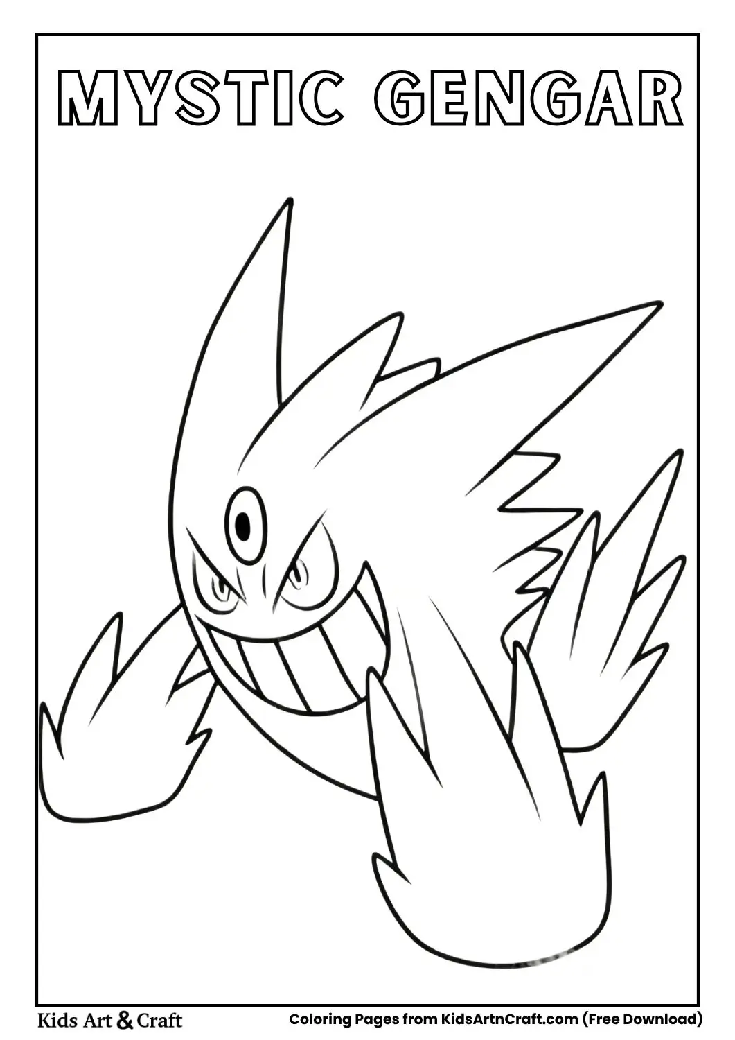 Gengar with third eye and dynamic pose
