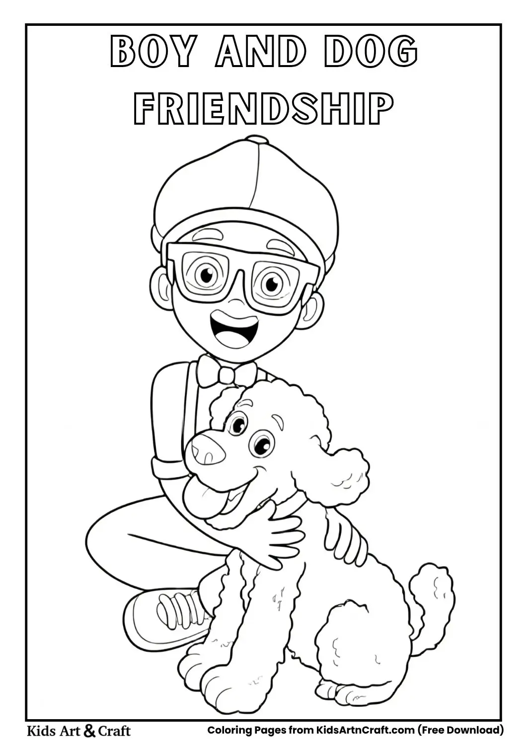 Boy hugging a fluffy dog with a happy expression