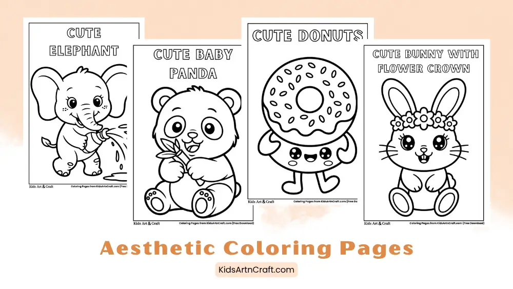 Aesthetic Coloring Pages for Kids