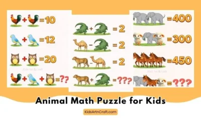 Animal Math Puzzles with Answer for Kids