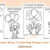 Balloon Play Coloring Pages for Kids