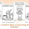 Cafe Coffee Day Coloring Pages for Kids