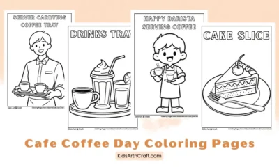 Cafe Coffee Day Coloring Pages for Kids