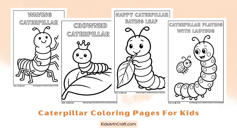Caterpillar Coloring Pages for Kids