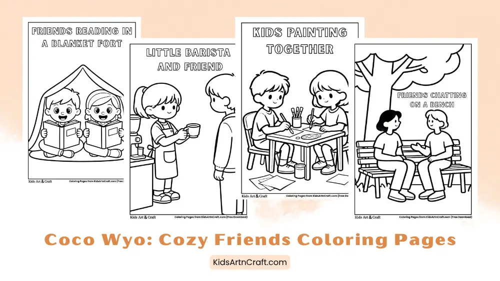 Coco Wyo: Cozy Friends Coloring Pages for Kids