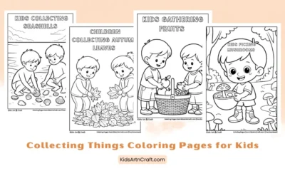 Collecting Things Coloring Pages for Kids