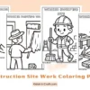 Construction Site Work Coloring Pages for Kids