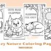 Cozy Nature Coloring Pages for Kids
