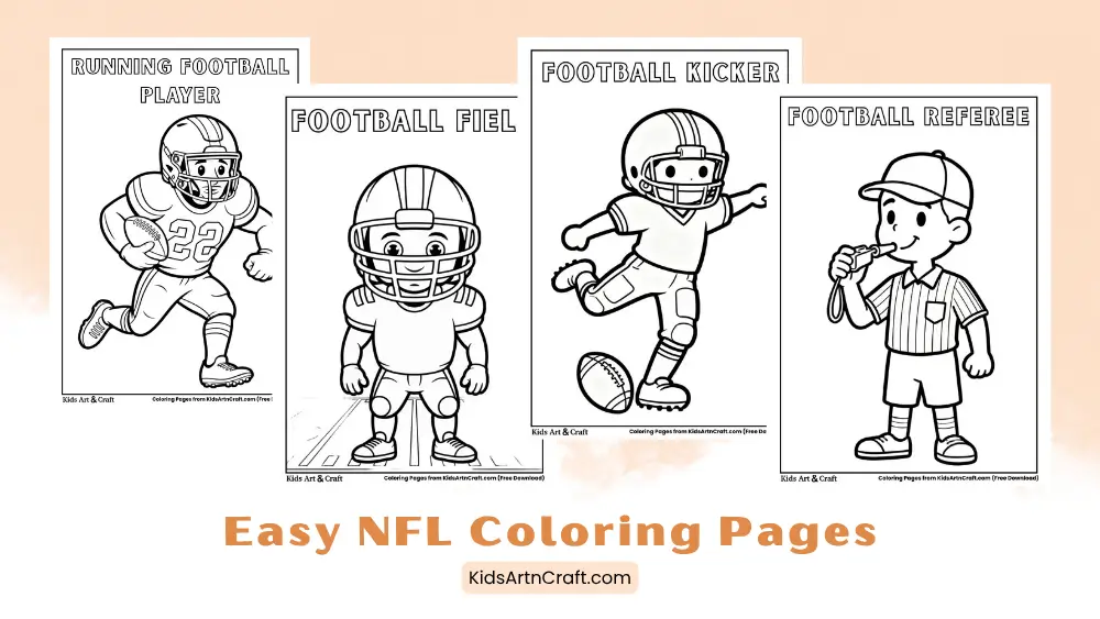 Easy NFL Coloring Pages for Kids