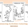 Fun Balancing Activities Coloring Pages for Kids