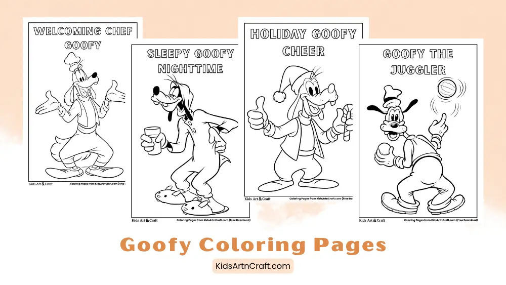 Goofy Coloring Pages for Kids
