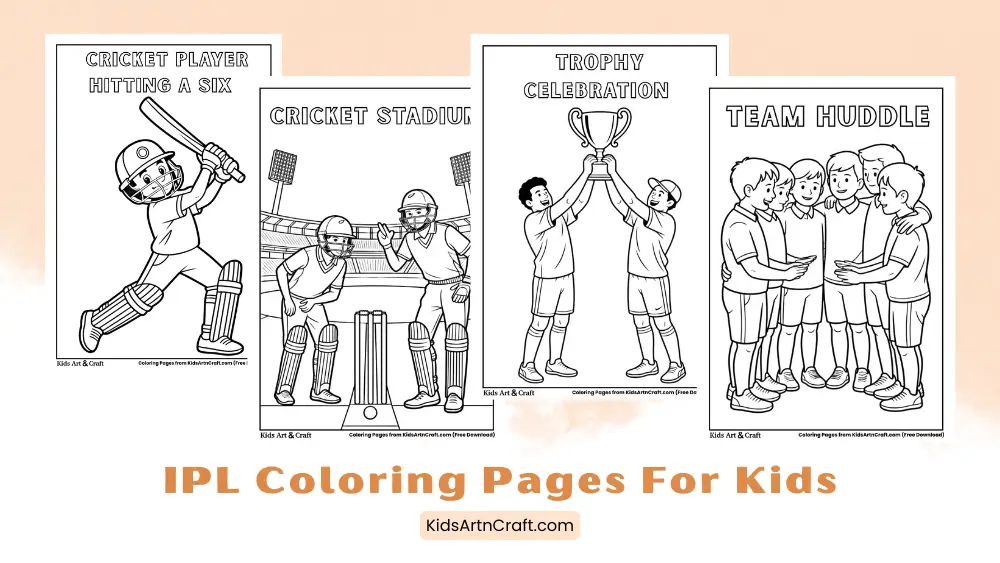 IPL Coloring Pages for Kids