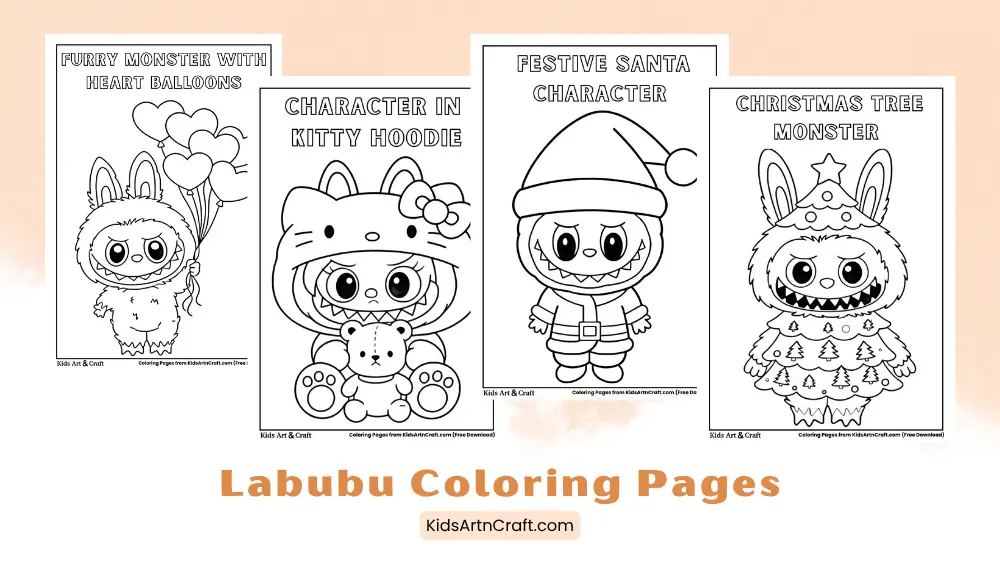 Labubu Coloring Pages For Kids