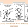 Making a Toy from Simple Items Coloring Pages for Kids