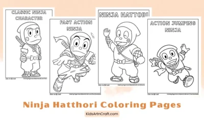 Ninja Hattori Coloring Pages for Kids
