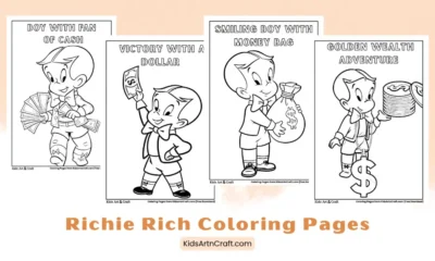 Richie Rich Coloring Pages for Kids