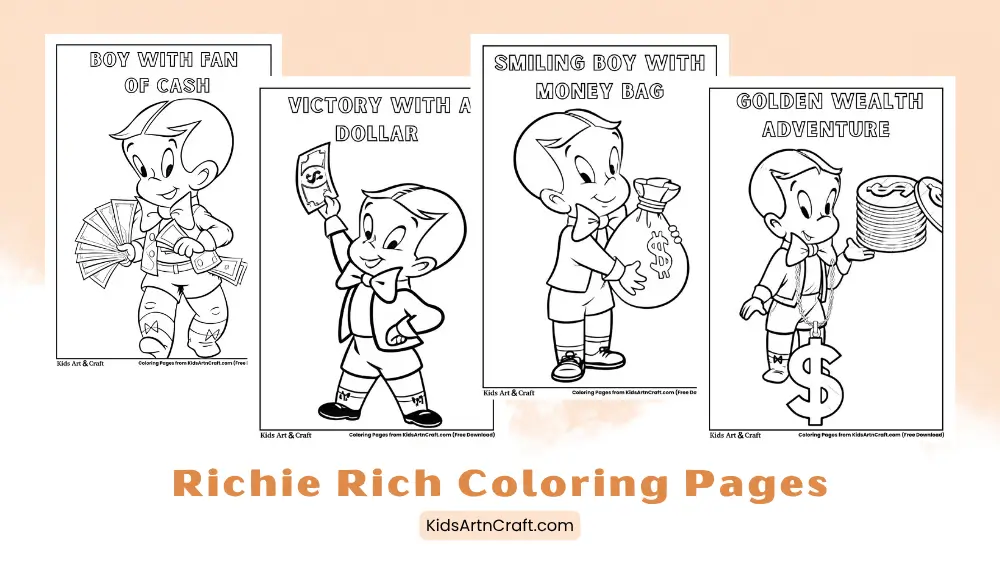 Richie Rich Coloring Pages for Kids