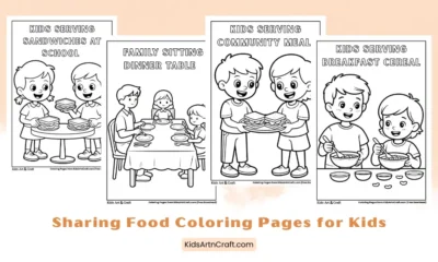 Sharing Food Coloring Pages for Kids