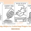 Spilling Objects Coloring Pages for Kids