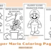 Super Mario Coloring Pages for Kids