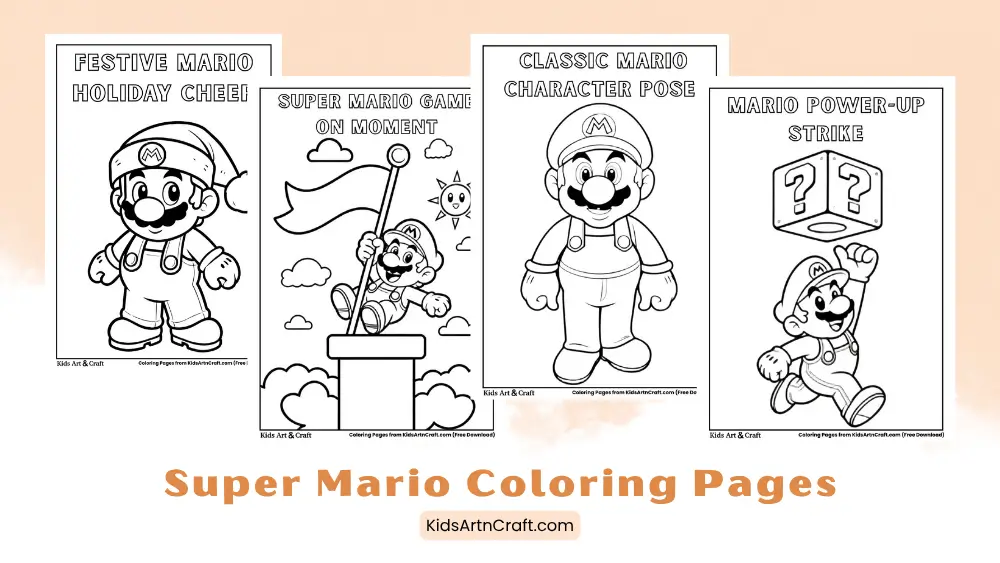 Super Mario Coloring Pages for Kids