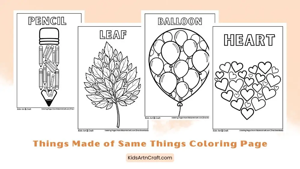 Things Made of Same Things Coloring Pages for Kids