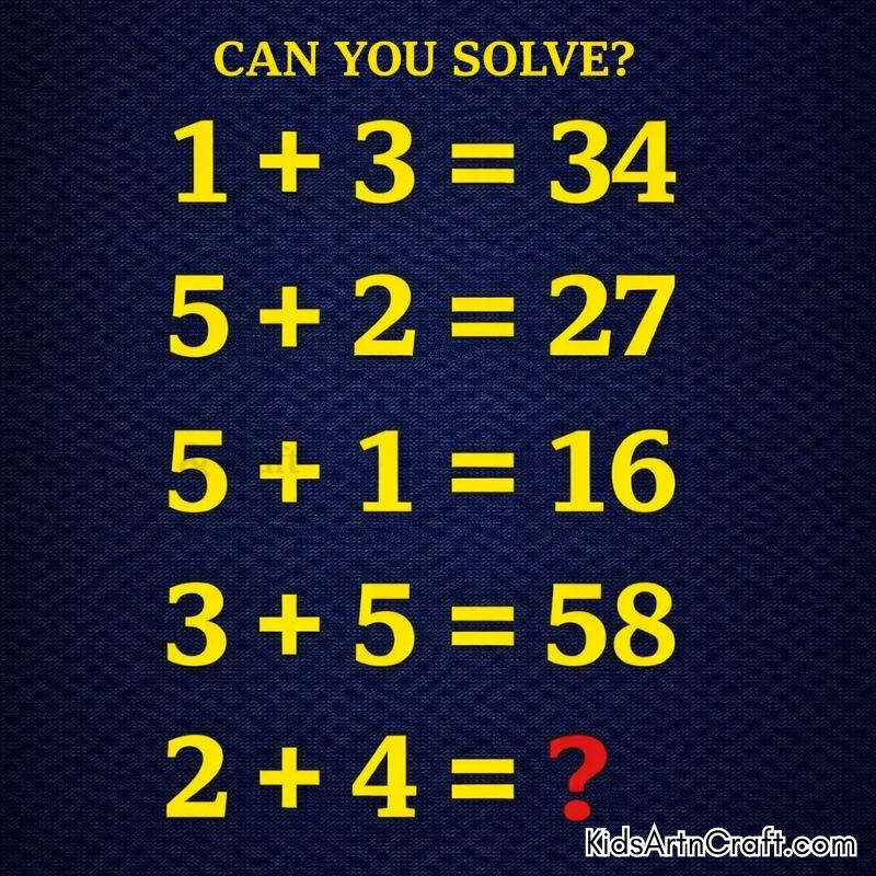 Tricky math puzzle showing unusual addition patterns and asking for the final answer