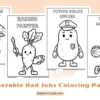 Vegetable Had Jobs Coloring Pages for Kids