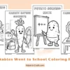 Vegetables Went to School Coloring Pages for Kids