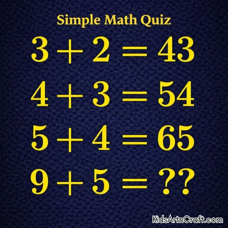 Simple math puzzle showing number patterns and a missing value challenge