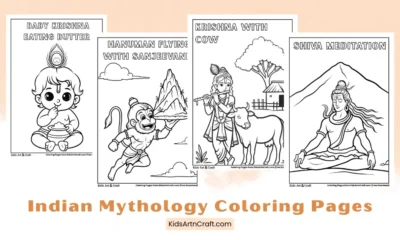 Indian Mythology Coloring Pages for Kids
