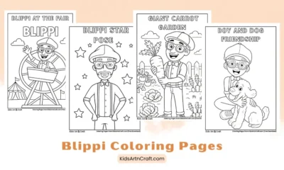 Blippi Coloring Pages for Kids