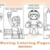 Boxing Coloring Pages for Kids