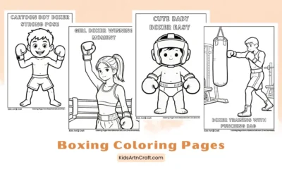 Boxing Coloring Pages for Kids