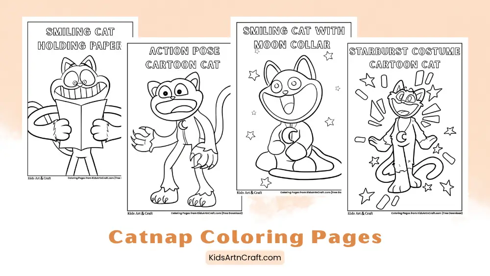 Catnap Coloring Pages for Kids