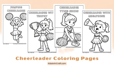 Cheerleader Coloring Pages for Kids